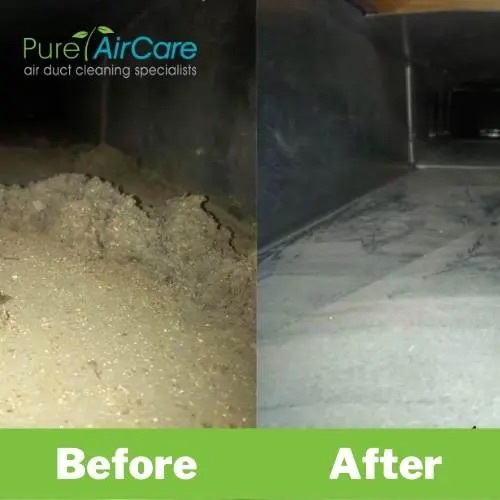 Before & After Images of HVAC System Cleaning & Sanitation