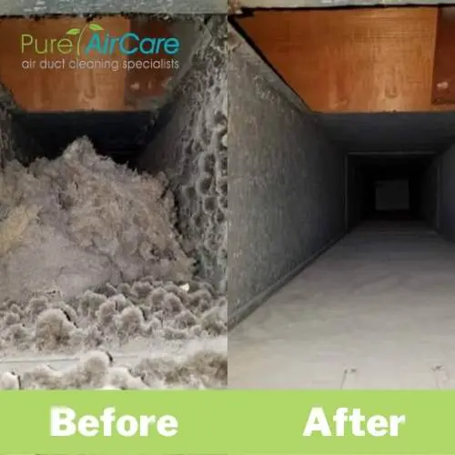 Before And After Air Duct Maintenance